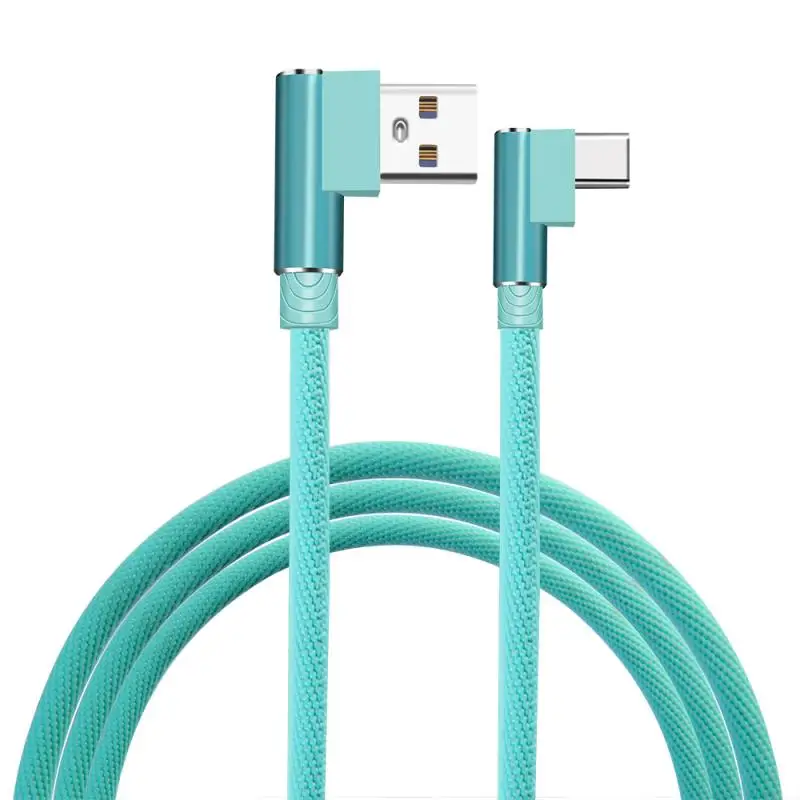 Двойной локоть 90 градусов кабель USB Type-C c функцией быстрой зарядки зарядного
