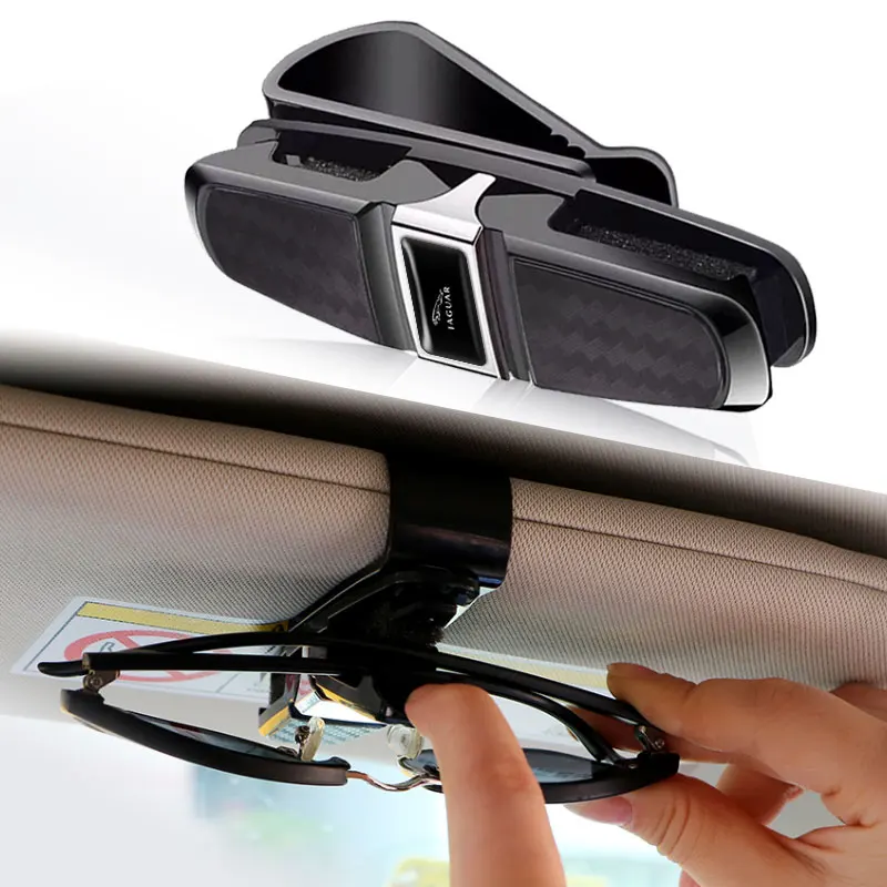 

1Pcs Sunglasses Card Holder Car Storage Spectacle Frame For Jaguar XF XE F-Pace X-Type S-Type F-Type E-Pace I-PACE XK Styling