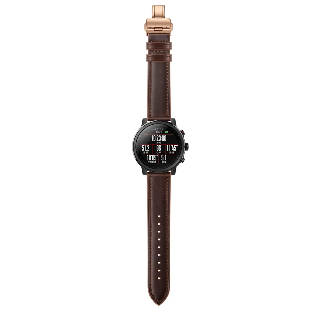 Сменный Браслет Роскошный кожаный для Xiaomi Huami AMAZFIT 2/2S Stratos Часы Браслет ремешок фитнес-трекер# G30