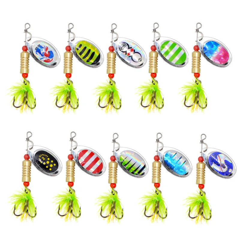 Блесна приманка для рыбной ловли ручная сланцевая вращающаяся блесна ложка перо