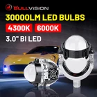 3,0 ''Bi светодиодный объектив проектора 4300K 6000K LED H1 H4 H7 9005 9006 HB3 HB4 100 лм Вт дальний и ближний свет