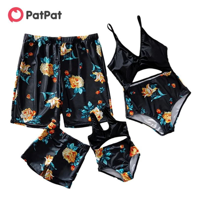 

PatPat 2021 New Arrival Summer Family Look Floral Print One-piece Family Matching Swimsuits Children's Clothing