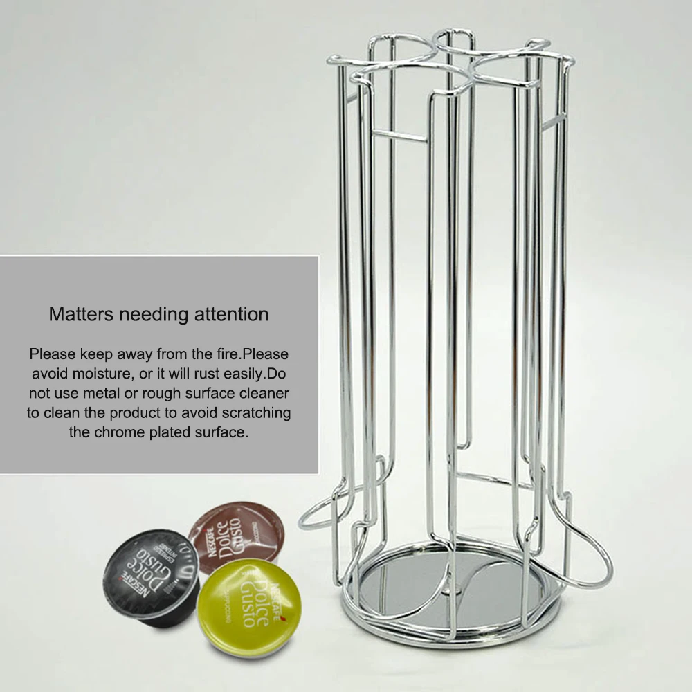 360 Rotating 24 Capsule Coffee Pod Holder Dispenser Capsules Dispensing Tower Stand Storage Shelf | Дом и сад
