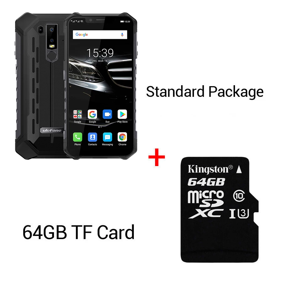 Black N 64GB Card Ulefone Armor 6E Android 9,0 6," IP68 Водонепроницаемый Helio P70 4G+ 64G для распознавания лица NFC Беспроводная зарядка прочный мобильный телефон - Цвет: Black N 64GB Card