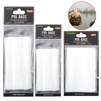 20 pcsbag water dissolving pva mesh bags carp fishing material tackle quick water soluble solid bait bags pesca iscas tackle