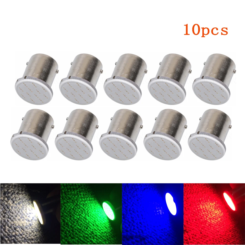 

10x P21W 1157 BAY15D 1156 Ba15S Car LED Light Signal Bulb COB Super Bright Auto Turn Tail Reverse Parking Brake Lamp 12V 12SMD