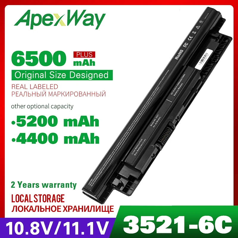 Аккумулятор 10 8 В для ноутбука DELL INSPIRON 15 3521 14 3421 17 3721 VOSTRO 2521 2421 XRDW2 X29KD MR90Y G35K4 FW1MN 6HY59