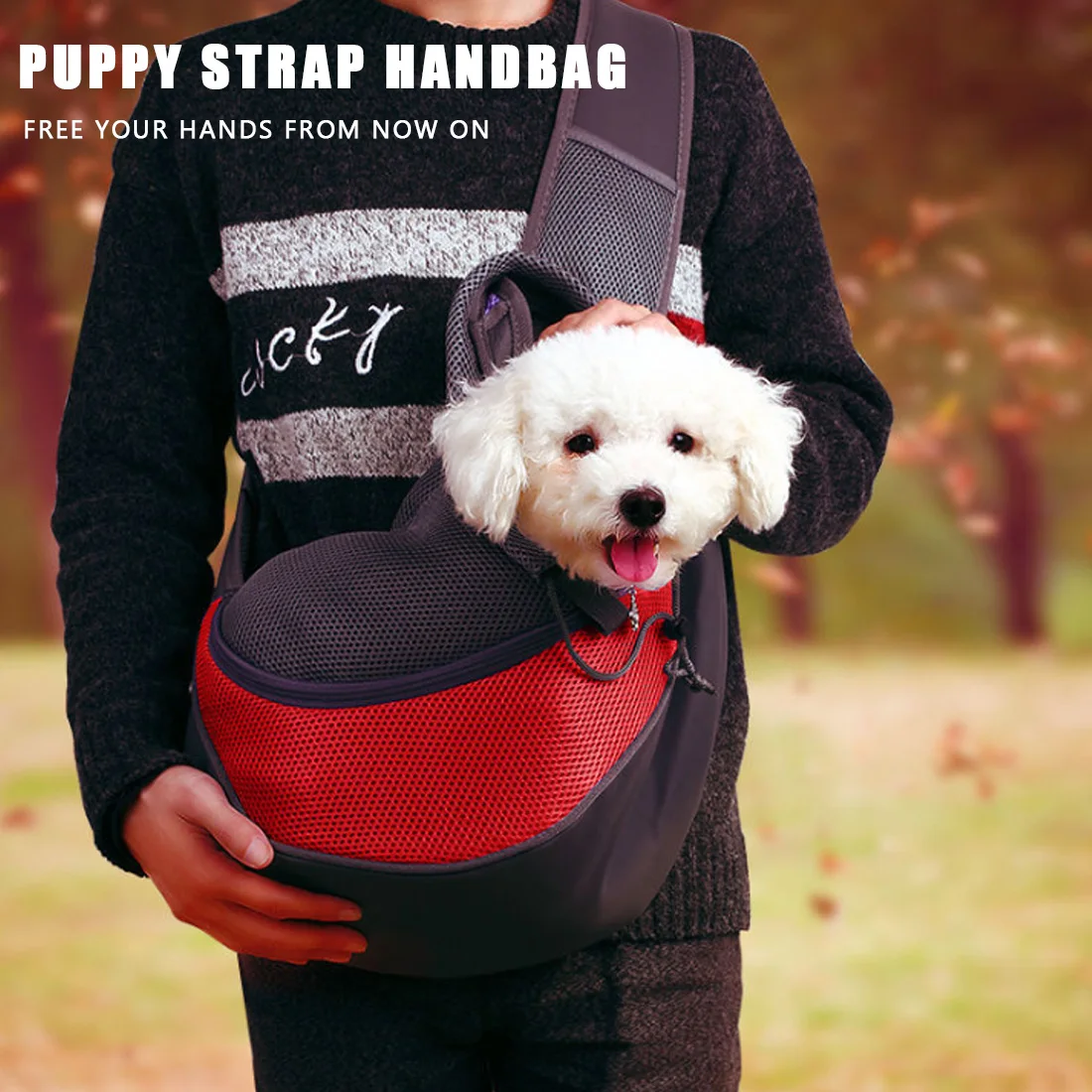 Сумка переноска для щенков путешествий собак сумка через плечо сетка Оксфорд на