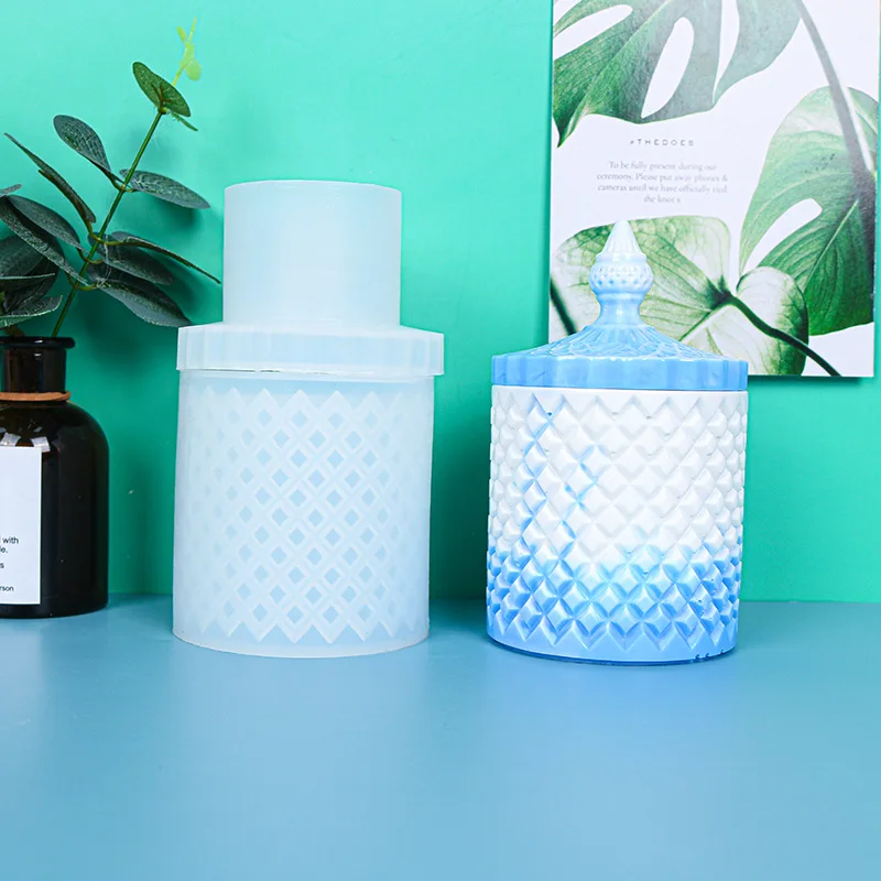 

DIY Epoxy Mold European Roman Storage Box Jar Candle Cup Mirror Silicone Mold Decoration Making Table Mould