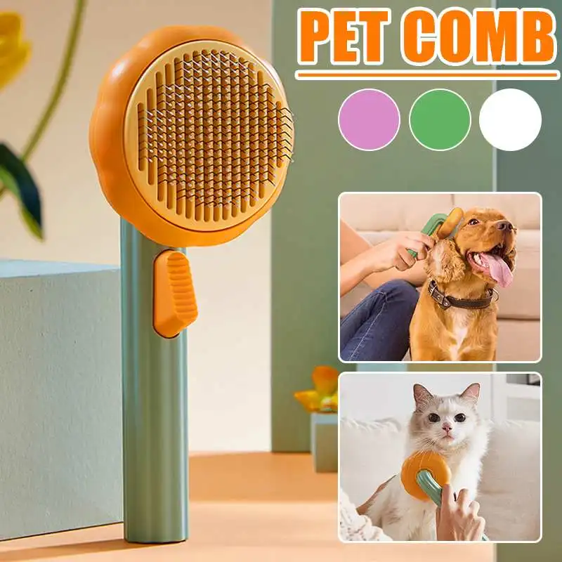 

Self Cleaning Slicker Brush for Dog and Cat Removes Undercoat Tangled Hair Massages Particle Pet Comb Improves Circulation