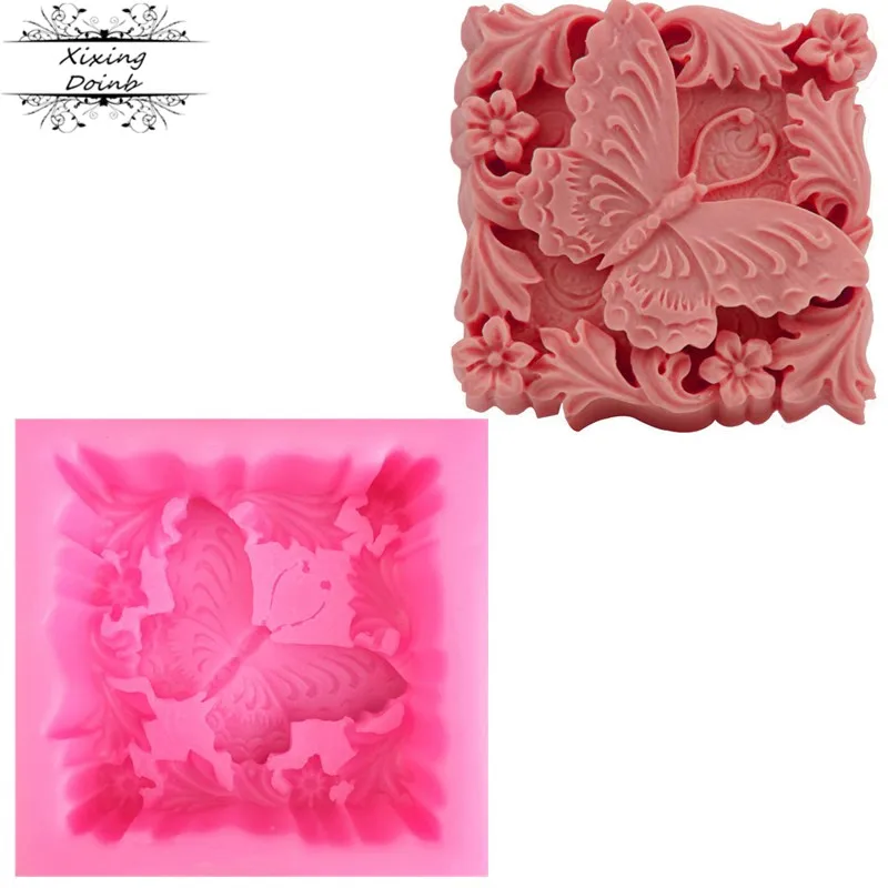 

3D butterfly silica gel mold DIY handicraft soap mold food grade chocolate fudge Kitchen Baking tool