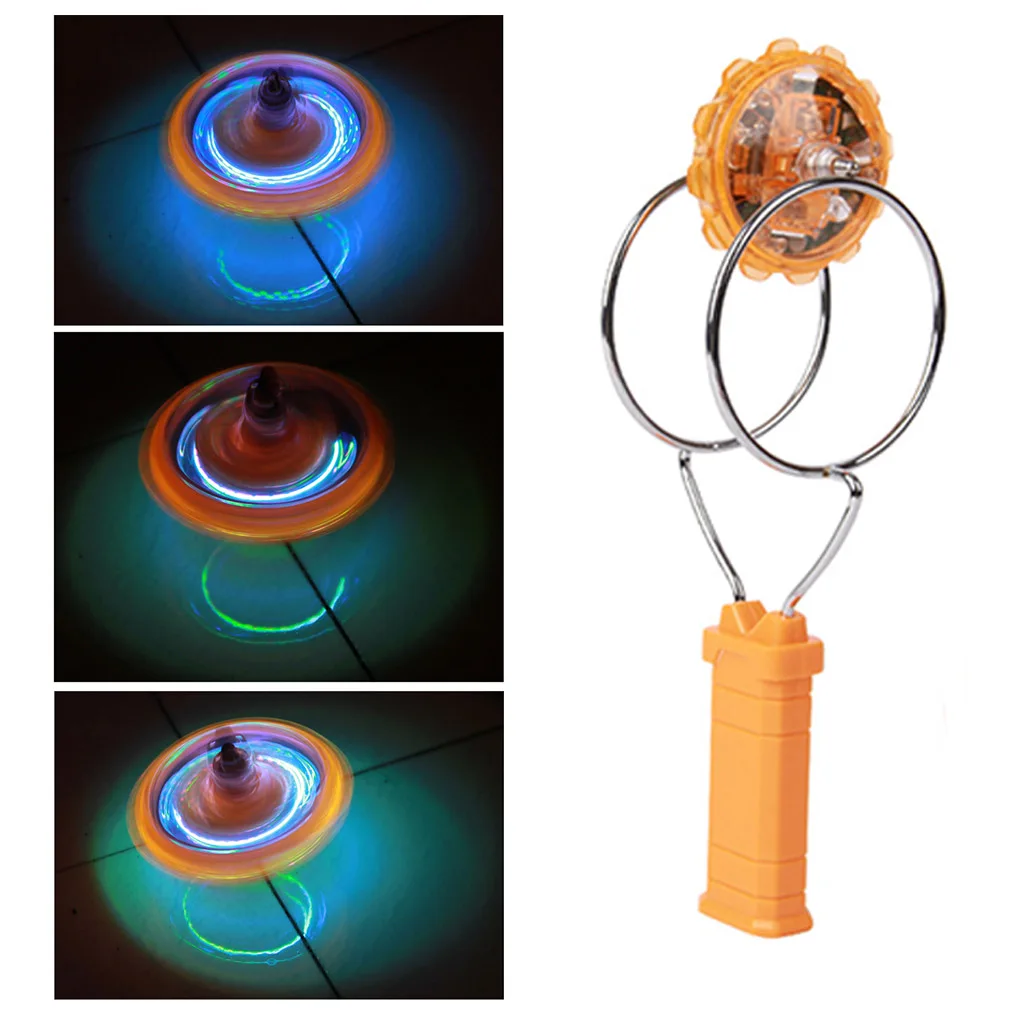 Giroscopio magnético con luz LED para niños, rueda giratoria de mano, juguete giratorio mágico, regalo para niños
