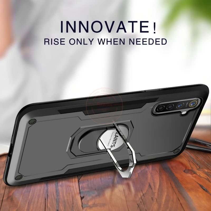 

Rzants For OPPO Realme 6 Pro Case [King Ring] Shockproof Hybrid Armor Man Hard Phone Casing