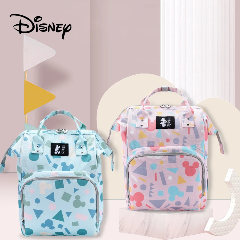 

Сумки для детских подгузников Disney с Микки Маусом, вместительный органайзер для мам, модная дорожная сумка для детской коляски
