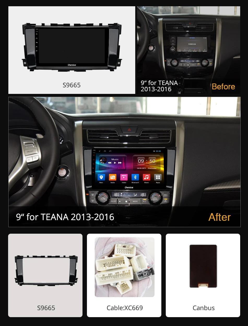 Автомагнитола Ownice Android 9 0 8 ядер 360 градусов K3 K5 K6 для Nissan Teana Altima 2013-2016 GPS 4G DSP