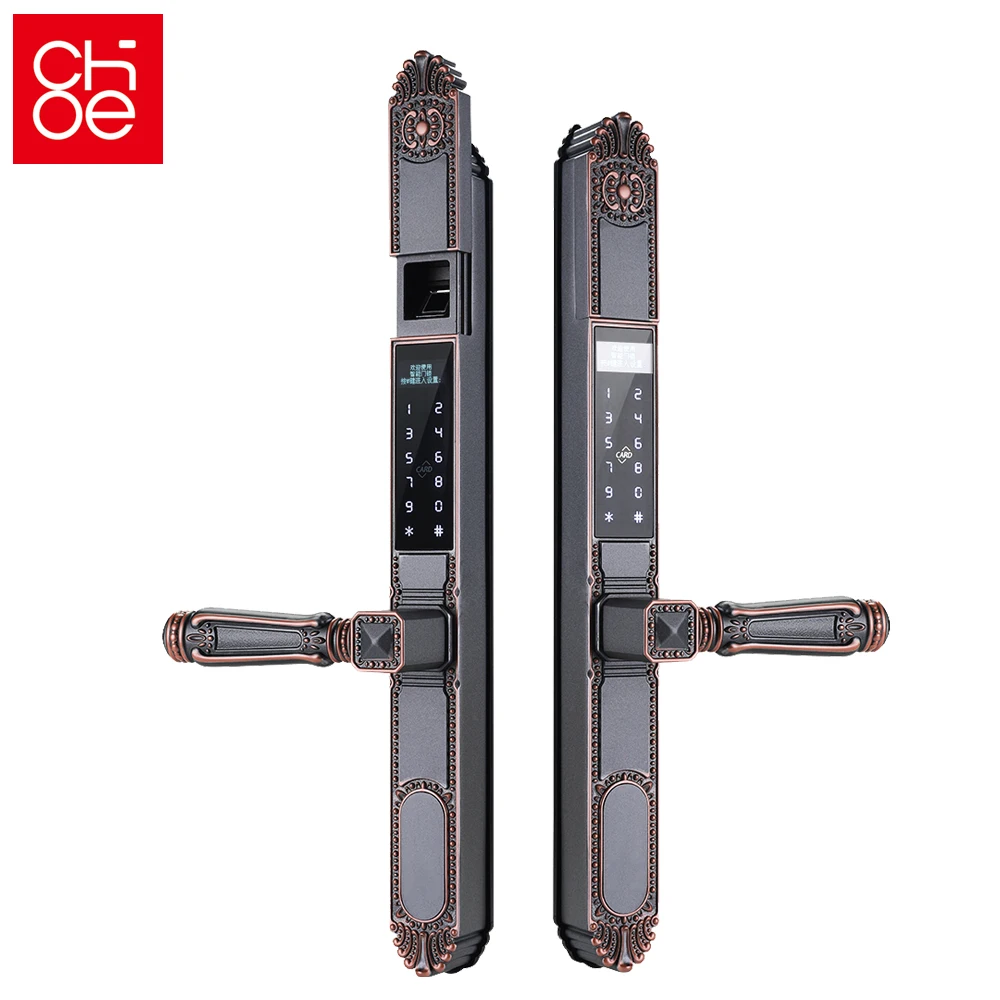

Co-He Waterproof Fingerprint Lock Smart Lock Digital Lock Metal Gate Lock Password RFID Key Fingerprint Four Locking Methods
