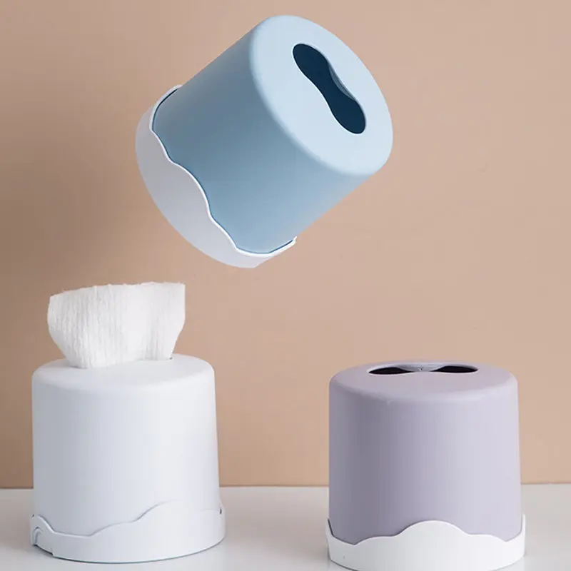 Творческий Круглый Пластик рулон ящик для хранения Настольный Диспенсер