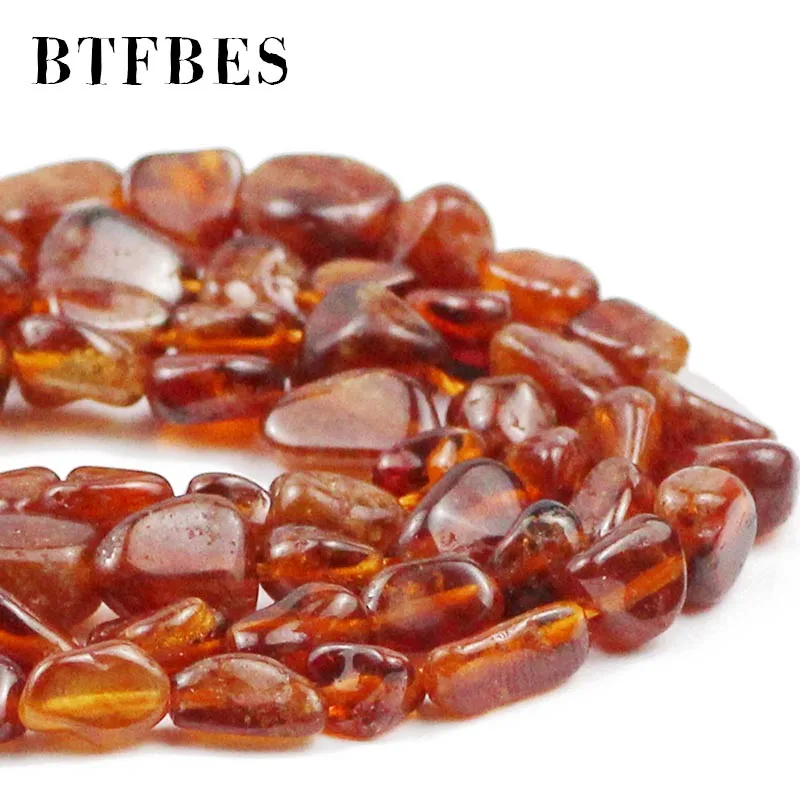 Естественный неправильной формы апельсин гранат гравия бусины Шарм свободные 4 ~