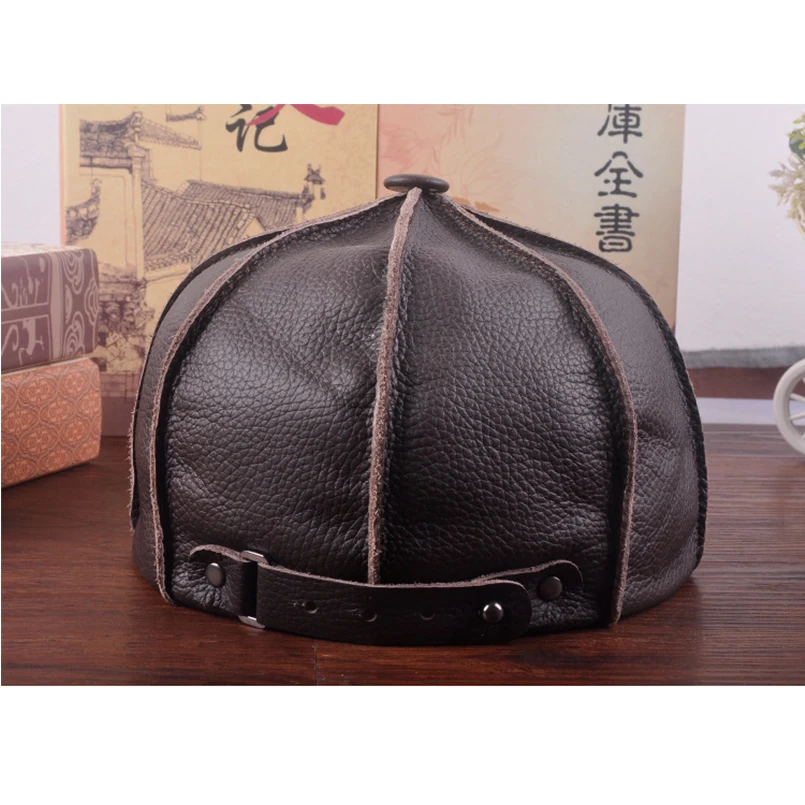 EAGLEBORN Осень зима 2021 мужские кожаные кепки мужская и женская восьмиугольная кепка