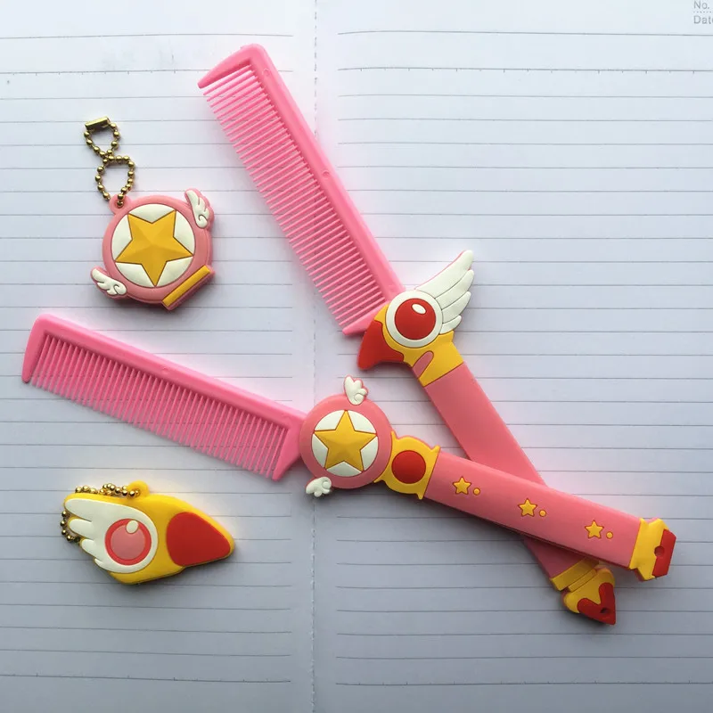 Аниме Card Captor Sakura действие напечатанный Рисунок мультфильм длинный гребень