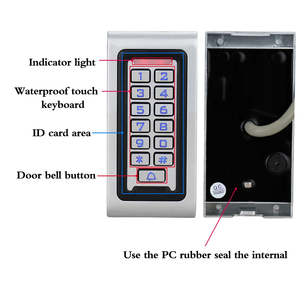 OBO IP68 Водонепроницаемый клавиатура управления доступом RFID Клавиатура