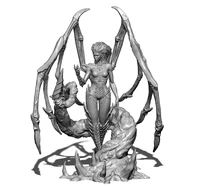 124 75mm 118 100mm resin model devil insect queen 3d printing figure unpaint no color rw 024