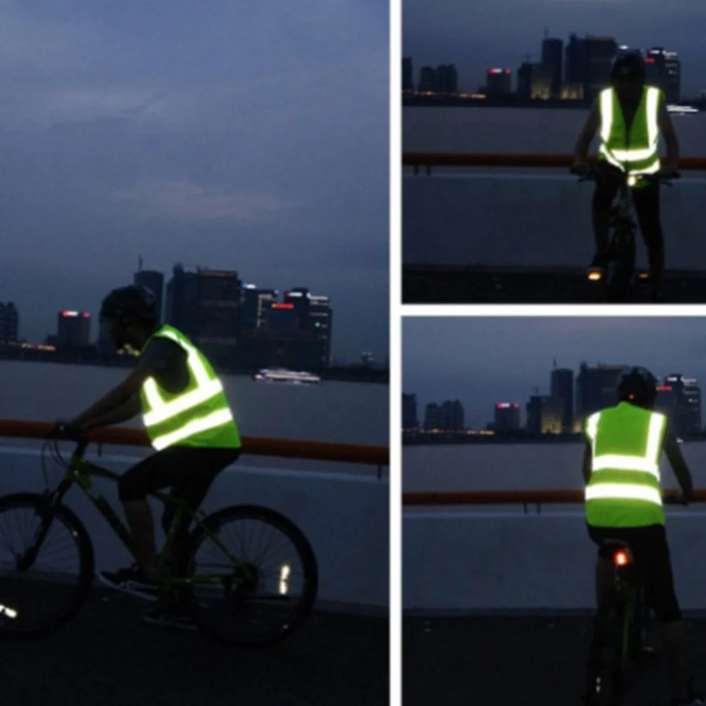 

High Visibility Reflective Safety Vest with Pockets and Zipper for Traffic Construction Sanitation Workers Nighttime Cycling Run