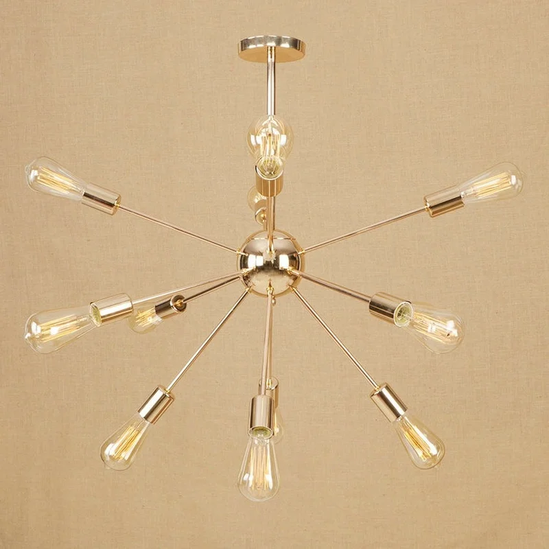 Быстрая Доставка Европейский современный стиль Золотой спутниковый подвесной