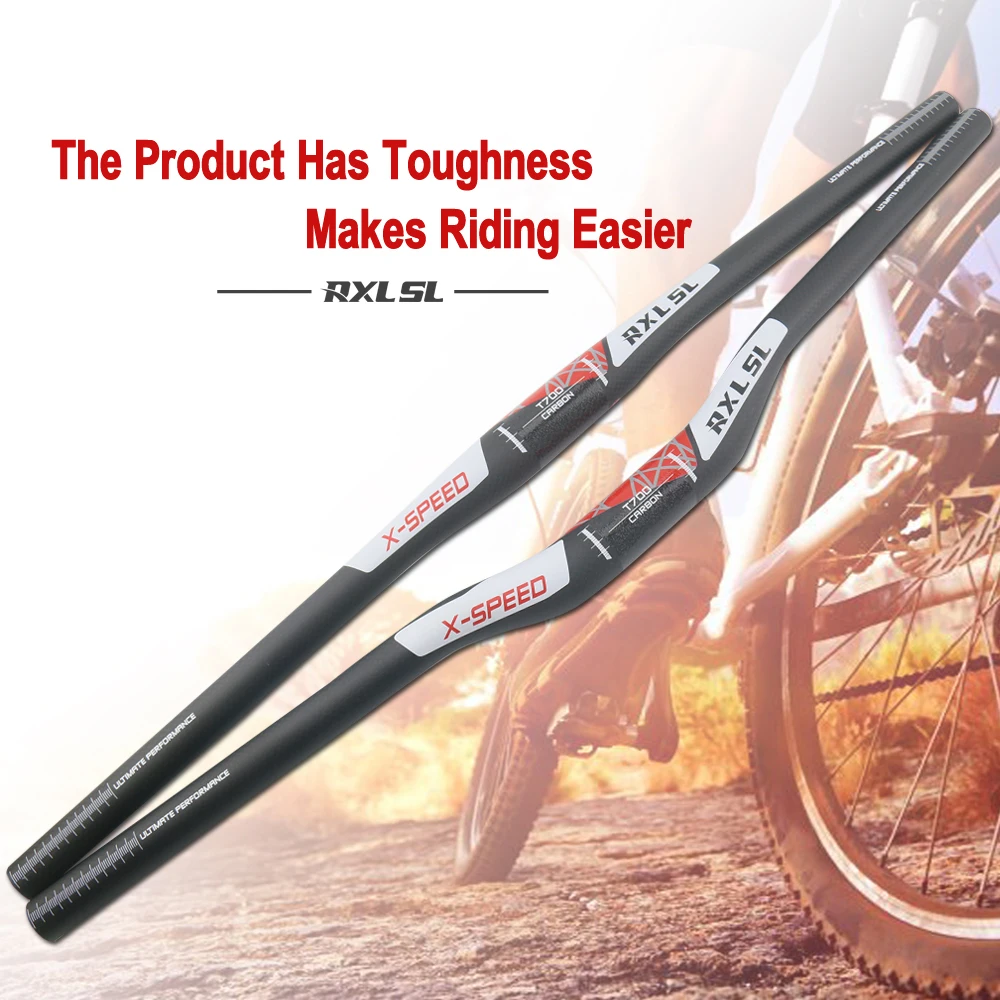 RXL SL руль для велосипеда Mtb 31 8 мм горного углеродный 3K матовый красный 680/700/720/740/760