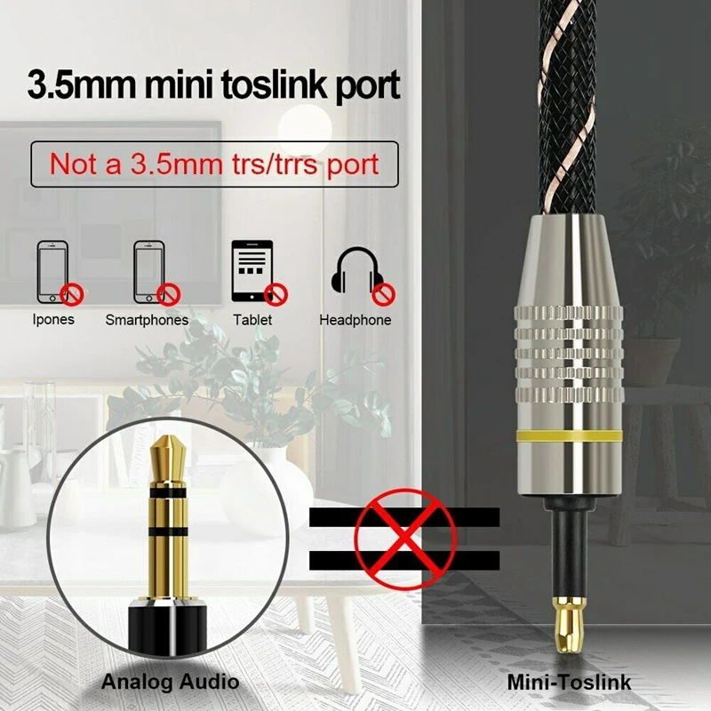 Оптический кабель Toslink to Mini 3 5 мм SPDIF с цифровым звуком м | Электроника