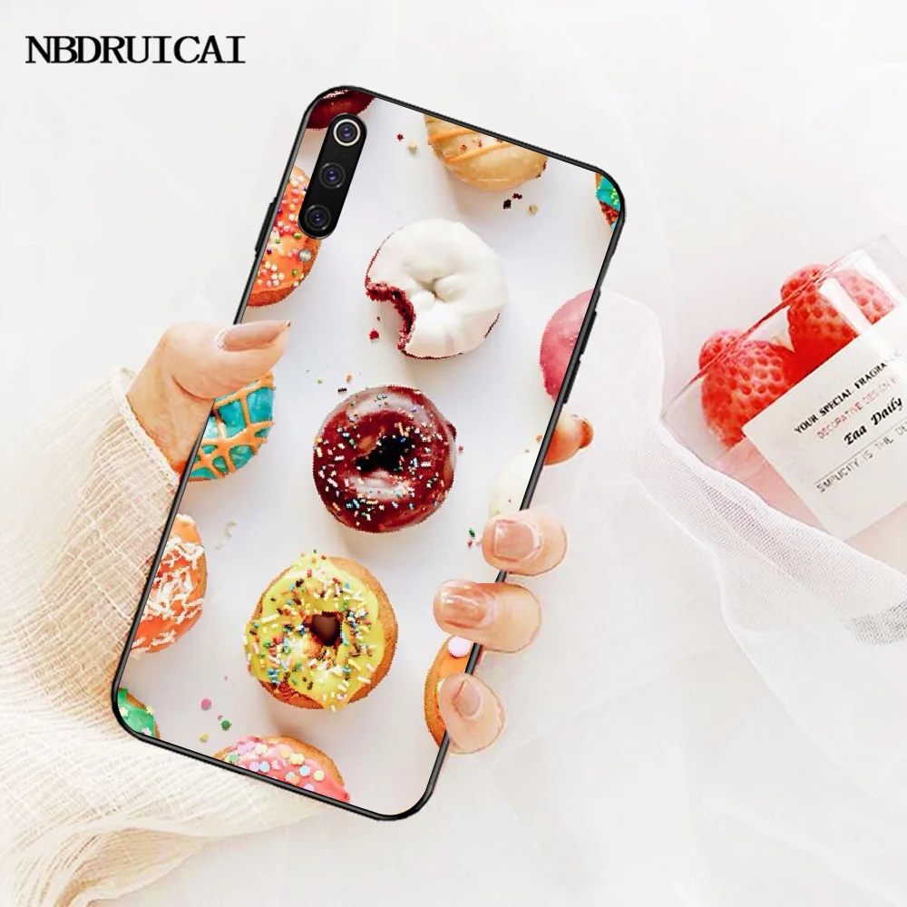 

NBDRUICAI Dessert Pizza Donuts Macaron DIY Luxury Phone Case for Redmi Note 8 8A 7 6 6A 5 5A 4 4X 4A Go Pro Plus Prime
