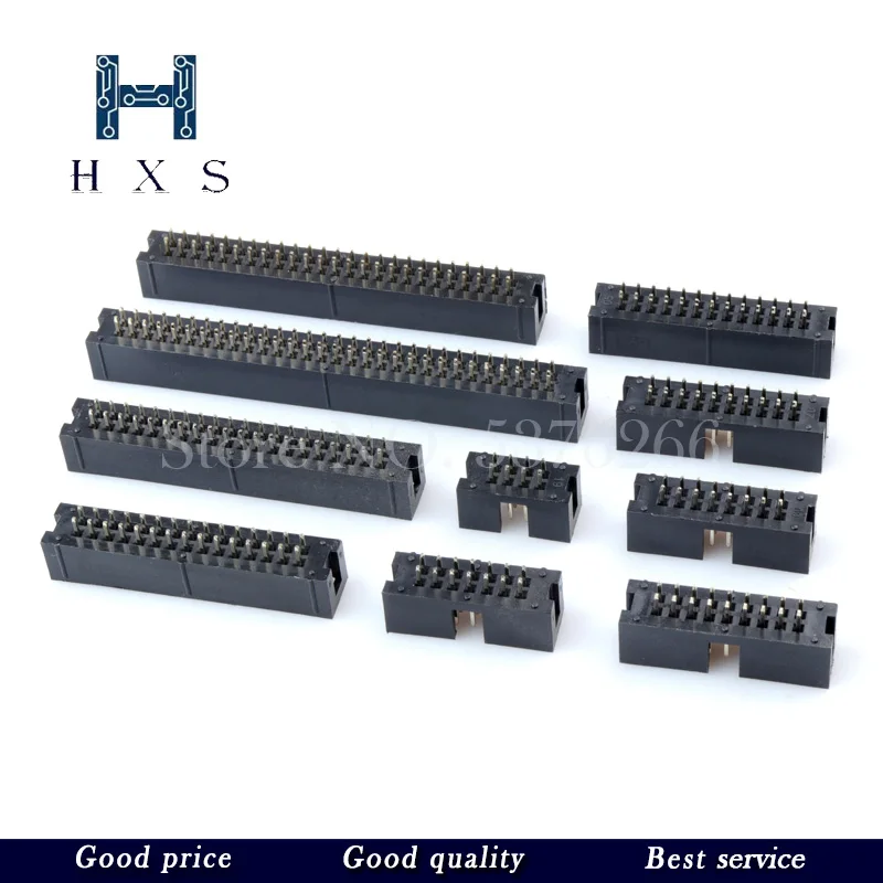 10 шт. прямые штекерные заглушки для печатных плат 2 54 мм DC3 6/8/10/14/16/20/26/30/34/40/50 разъем