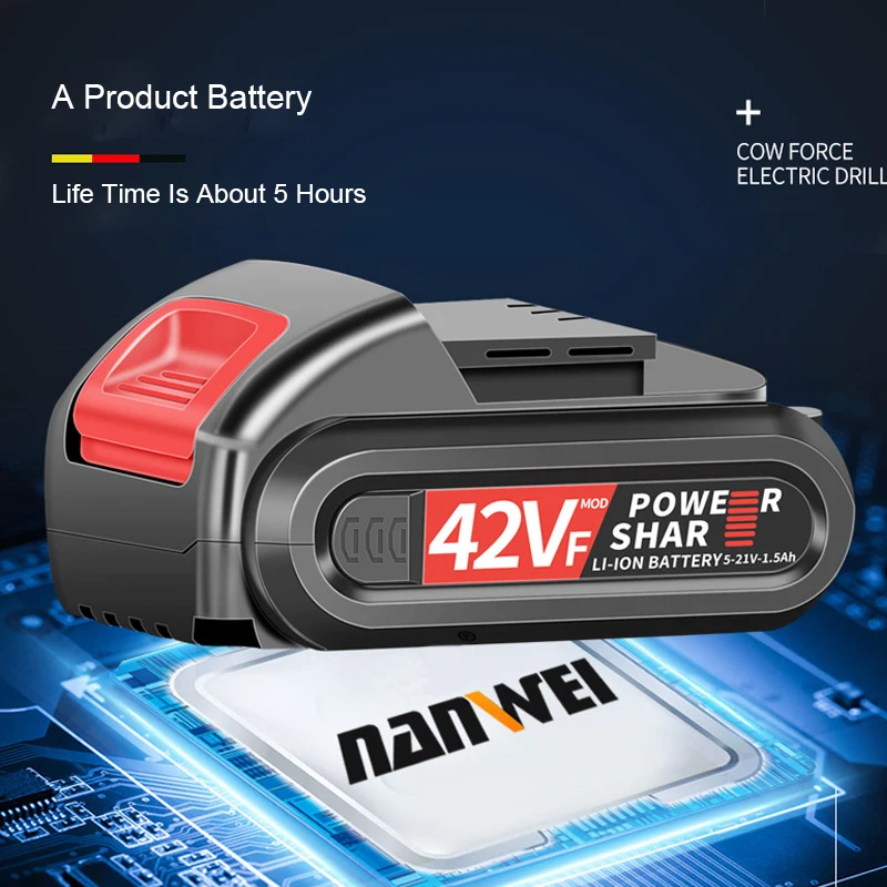 

Power Lithium Battery 5*1500mA Large Capacity Cordless Electric Screwdriver Battery Lithium Battery For 42VF Electric Drill
