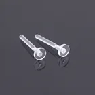 Основа для сережек-гвоздиков прозрачная, гвоздики пластиковые с подставкой для изготовления ювелирных изделий, аксессуары для предотвращения аллергии, 100 шт.