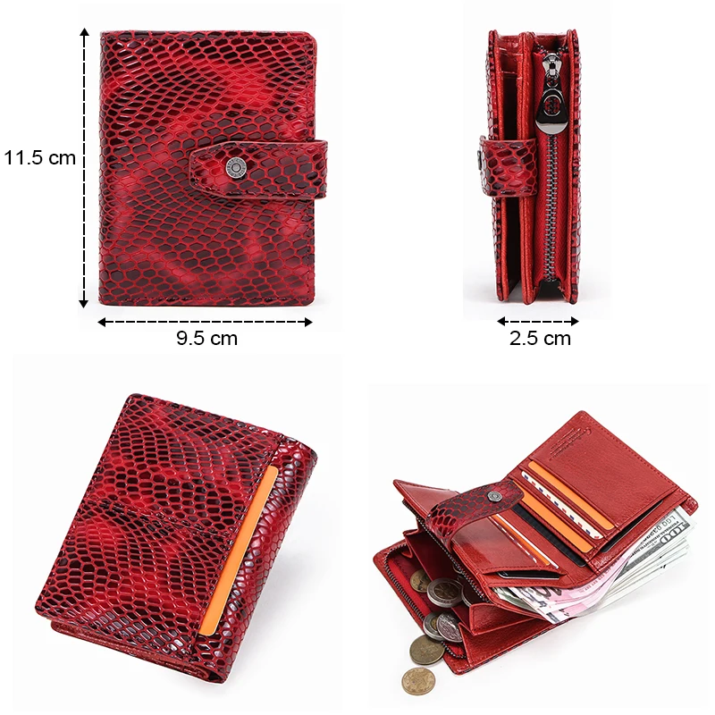 Кошелек из натуральной кожи с бесплатной гравировкой для женщин маленький