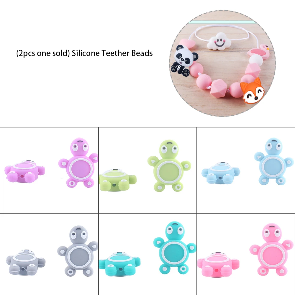 

Babies Animal Shape Silicone Teether Product Teething Dog Dinosaur Koala Accessories Pacifier BPA Free 2PCS