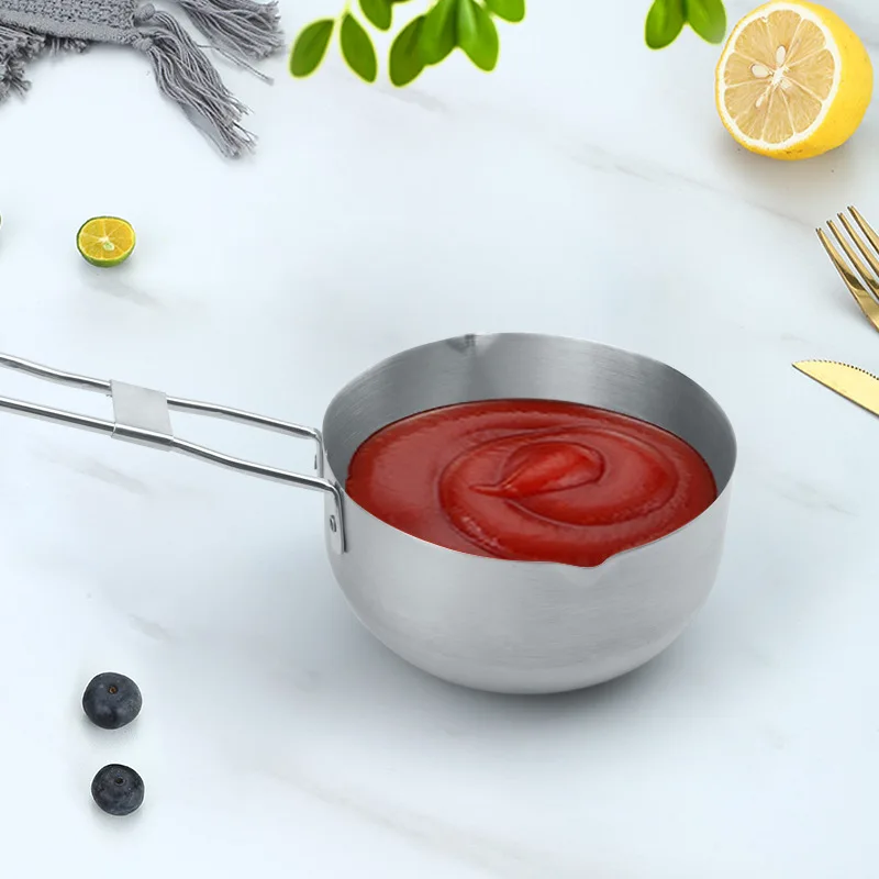 

Kitchen Utensils Stainless Steel Barbecue Sauce Bowl Barbecue Pot Salad Fruit Bowl Home Outdoor Camping Barbecue Tools