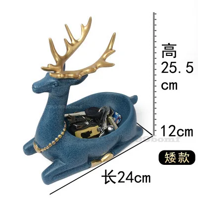 

Nordic Style Decoration Deer Creative Resin Home Furnishings Porch Key Storage Box Living Room TV Cabinet Furnishings