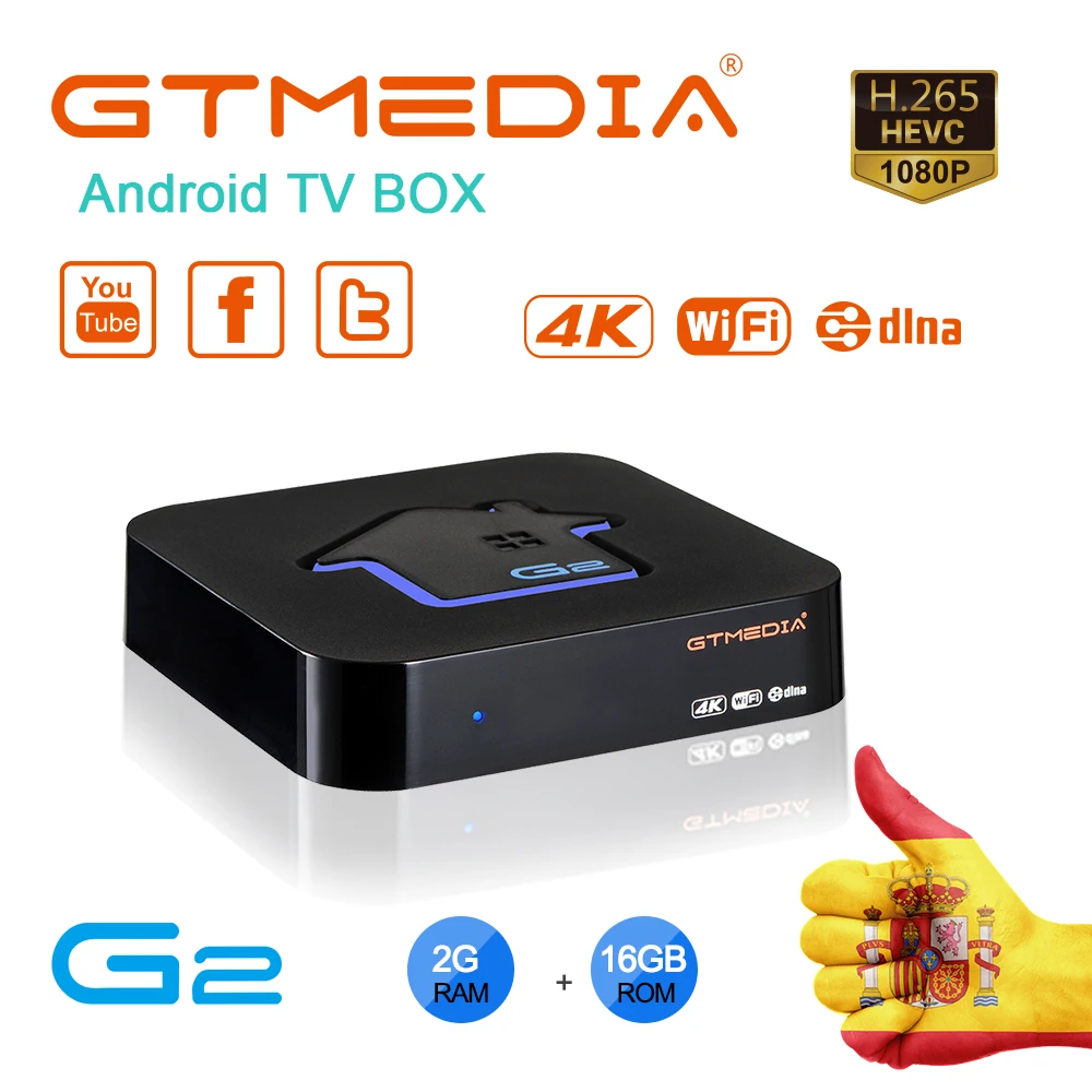 ТВ приставка GTMEDIA G2 на Android 2 + 16 ГБ 4K H.265 Wi Fi 4 ГГц|ТВ-приставки и медиаплееры| |
