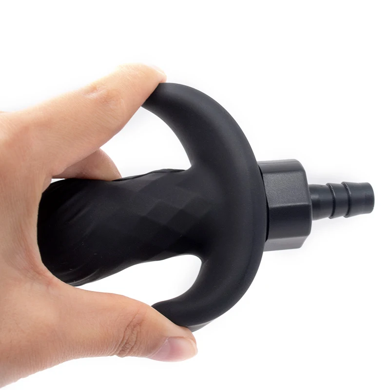 10 Speeds Shower Enema Vibrator Silicone Hollow Plug Anus Vaginal Cleaner Nozzle Toilet Bidet For Gay Prostata Massage | Красота и
