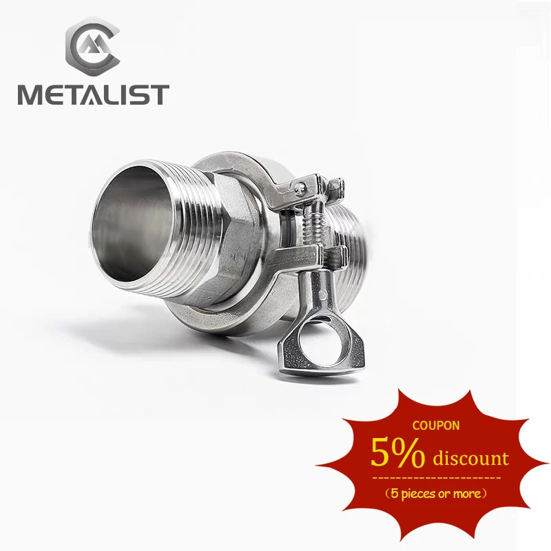 Трубопроводный фитинг metologic 2 дюйма DN50 из нержавеющей стали SS304 санитарный