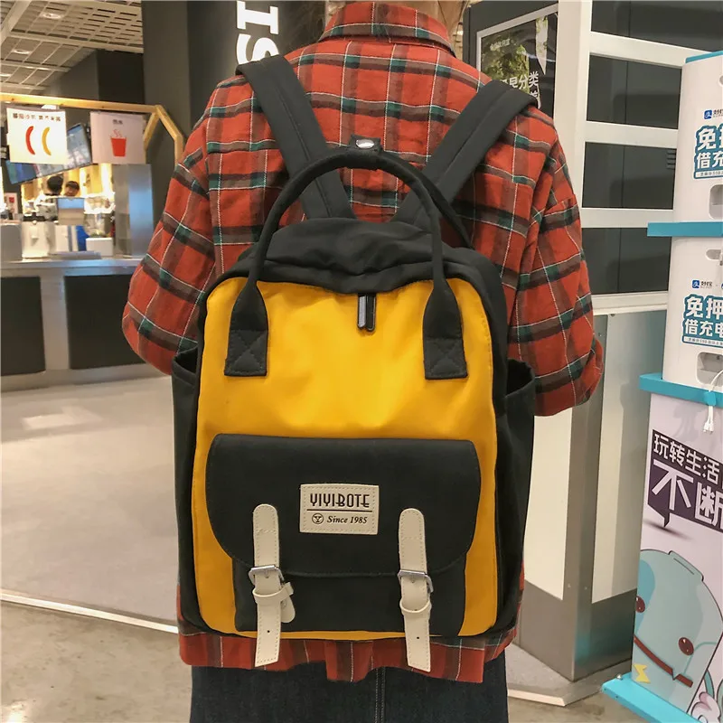Harajuku брендовые солнцезащитные очки в классическом стиле женский рюкзак школьный