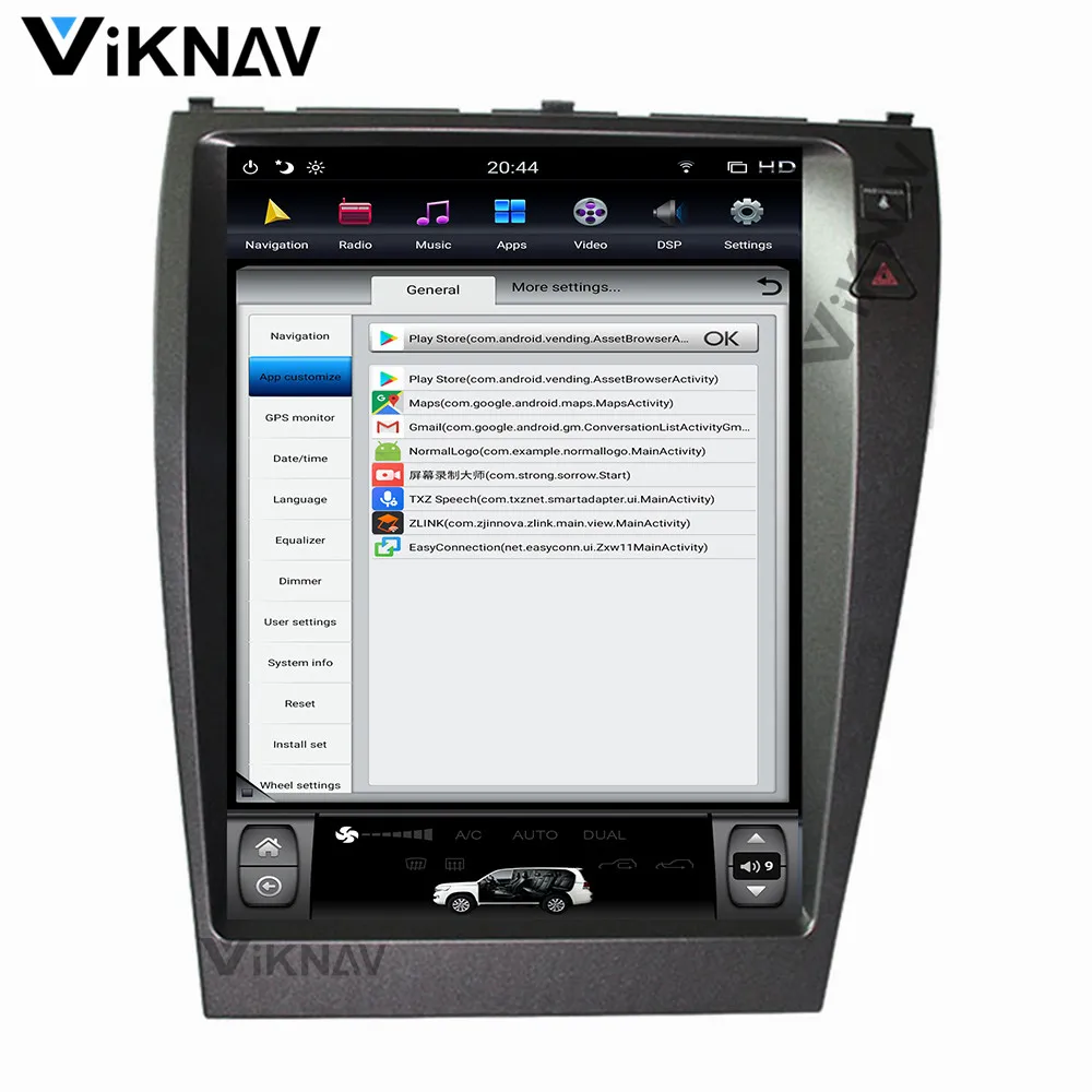 

Android 12.1 inch vertical multimedia DVD player For-LEXUS ES ES240 ES350 2006 2007 2008 2009 2010 2011 2012 car gps navigation