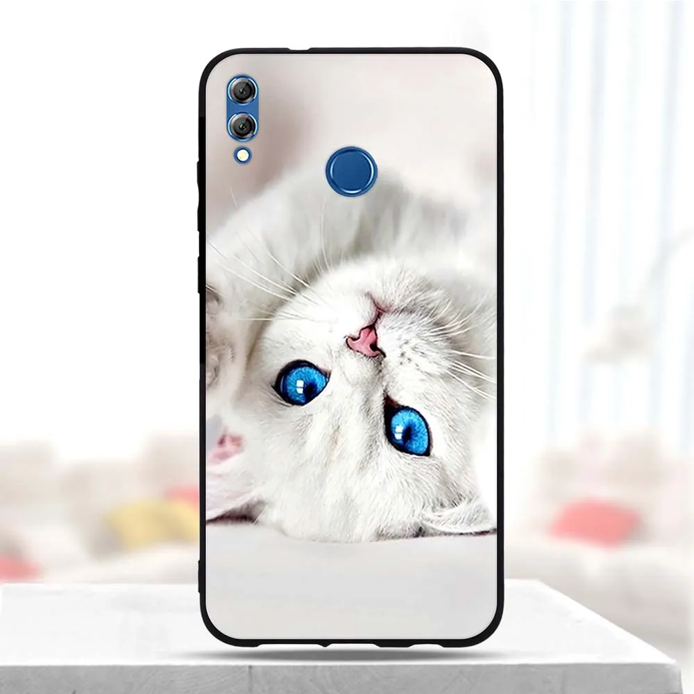 Чехол для Huawei Honor 8X Max Мягкий силиконовый чехол из ТПУ с изображением милого кота 8