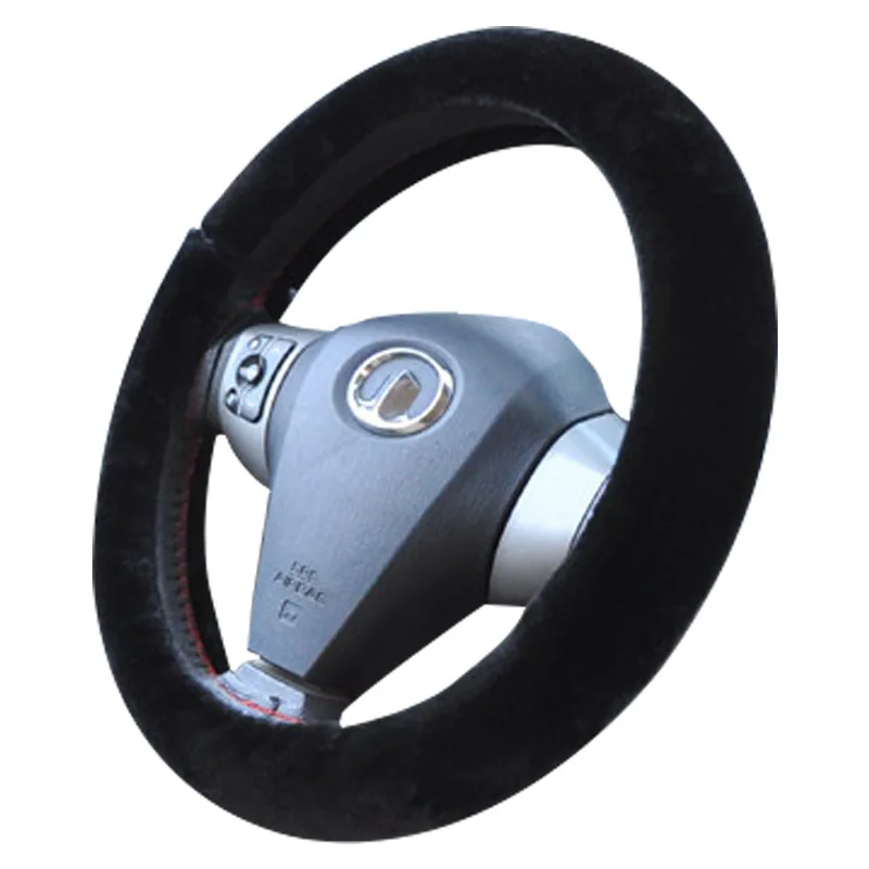 

Car Steering Wheel Cover 7 colors Winter Universal Hand Brake Gear Position Gear Three-piece Fur Cover Car Interior Accessories