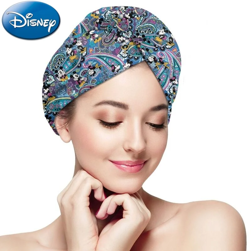 

2022 New Disney Cartoon Woman Dry Hair Cap Super Absorbent And Quick-Drying Shower Cap Towel Cap Wiping Head Towel Headscarf