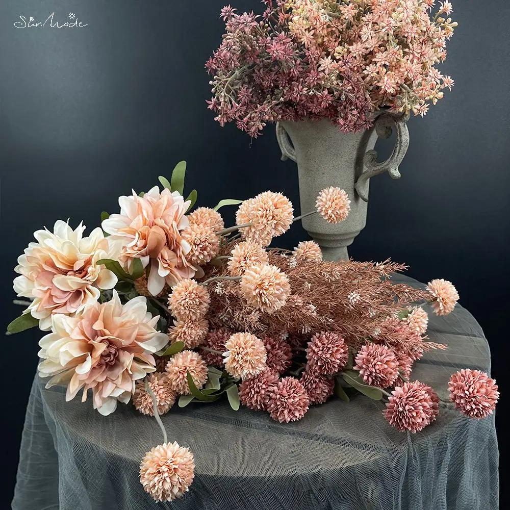 SunMade Ins ститль ветки одуванчика шаровые одуванчики шелковые искусственные цветы