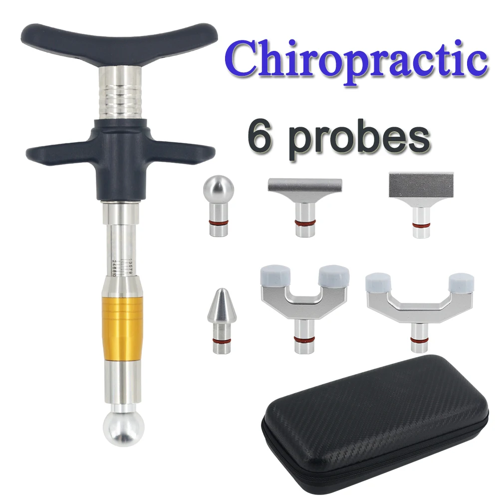 

Manual Chiropractic Gun Adjusting Tool 10 Levels 6 Heads Therapy Spine Correction Adjustment Spinal Back Pain Relief Tools Set