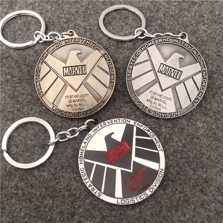 Автомобильный брелок Marvel мстители S.H.I.E.L.D. Креативный брелок-подвеска для