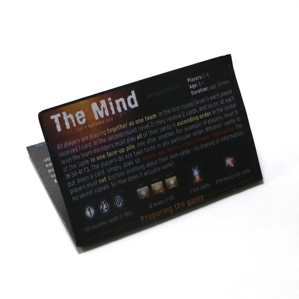 Настольные игры The Mind 2-4 игрока милый Pandasaurus для детей и взрослых Семейная Игра